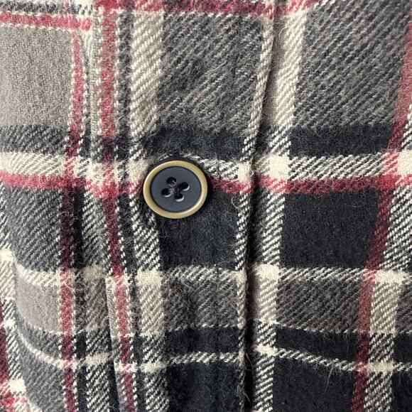 Jachs XL Men's Brawny Plaid‎ Heavyweight Button Front Flannel Shirt Outdoors - Picture 4 of 12